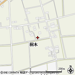 福島県伊達市保原町二井田桐木周辺の地図