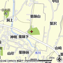 福島県福島市飯坂町湯野薬師山2周辺の地図