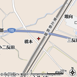 福島県伊達郡桑折町成田橋本10周辺の地図