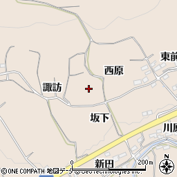 福島県伊達郡桑折町松原諏訪周辺の地図