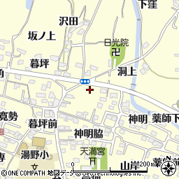 福島県福島市飯坂町湯野太子前周辺の地図