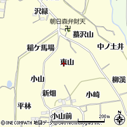 福島県福島市飯坂町湯野東山周辺の地図
