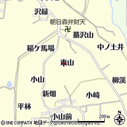福島県福島市飯坂町湯野（東山）周辺の地図
