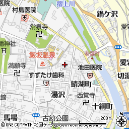 福島県福島市飯坂町錦町周辺の地図