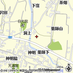 福島県福島市飯坂町湯野薬師山15周辺の地図