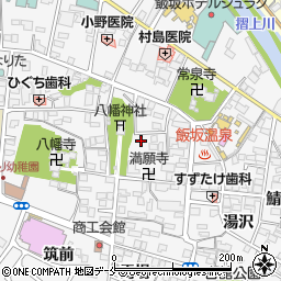 福島県福島市飯坂町八幡周辺の地図