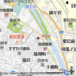 福島県福島市飯坂町若葉町周辺の地図