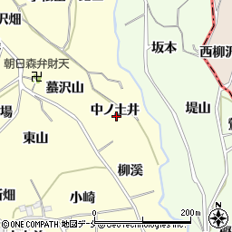 福島県福島市飯坂町湯野（中ノ土井）周辺の地図