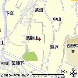 福島県福島市飯坂町湯野薬師山周辺の地図