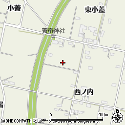 福島県伊達市保原町西ノ内周辺の地図