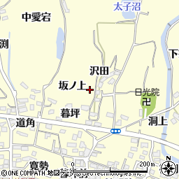 福島県福島市飯坂町湯野坂ノ上周辺の地図