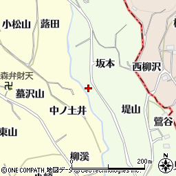 福島県福島市飯坂町東湯野菖蒲沢周辺の地図