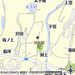 福島県福島市飯坂町湯野太子周辺の地図