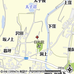 福島県福島市飯坂町湯野（太子）周辺の地図