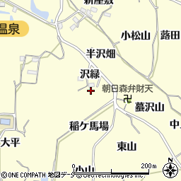 福島県福島市飯坂町湯野稲ケ馬場周辺の地図