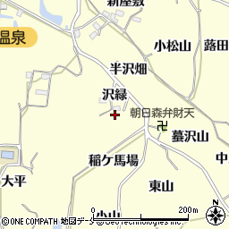 福島県福島市飯坂町湯野（稲ケ馬場）周辺の地図