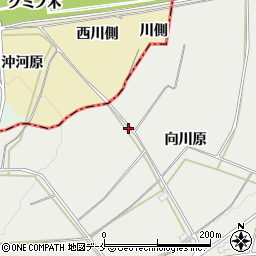 福島県伊達市伏黒向川原2-1周辺の地図