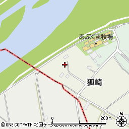 福島県伊達郡桑折町狐崎周辺の地図