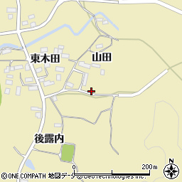福島県伊達市梁川町大関後露内周辺の地図