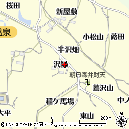 福島県福島市飯坂町湯野沢緑周辺の地図