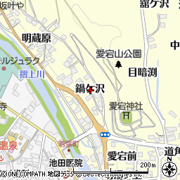 福島県福島市飯坂町湯野鍋ケ沢周辺の地図