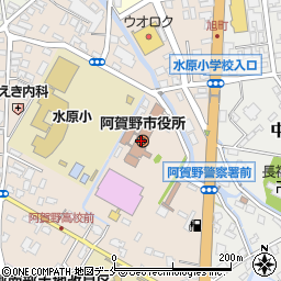 阿賀野市市役所　健康推進課周辺の地図