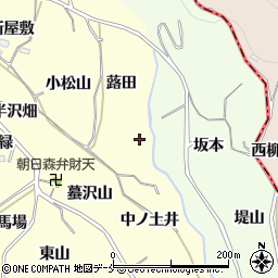 福島県福島市飯坂町湯野柳田周辺の地図