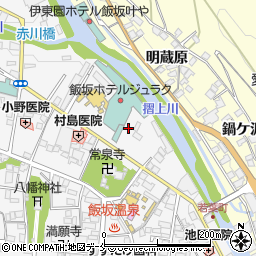 福島県福島市飯坂町（西滝ノ町）周辺の地図