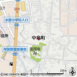 新潟県阿賀野市中島町周辺の地図