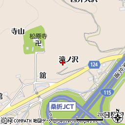 福島県伊達郡桑折町松原滝ノ沢周辺の地図