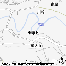 福島県福島市飯坂町（東舘下）周辺の地図