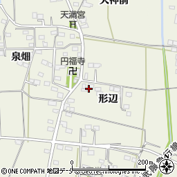福島県伊達市保原町二井田形辺周辺の地図