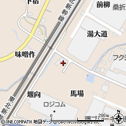 福島県伊達郡桑折町成田馬場周辺の地図