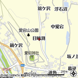 福島県福島市飯坂町湯野目暗渕周辺の地図
