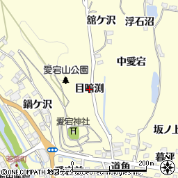 福島県福島市飯坂町湯野（目暗渕）周辺の地図