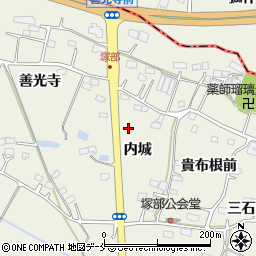福島県相馬市塚部内城周辺の地図