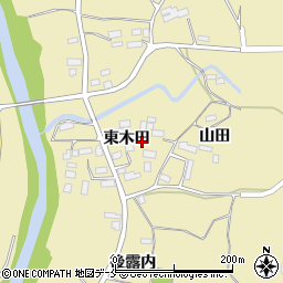 福島県伊達市梁川町大関東木田5周辺の地図