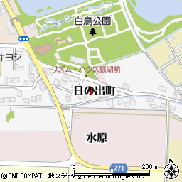 新潟県阿賀野市日の出町周辺の地図