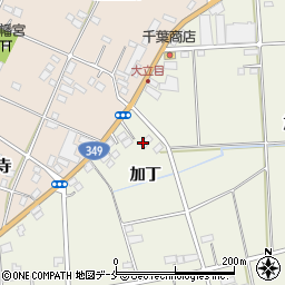 福島県伊達市保原町二井田（加丁）周辺の地図