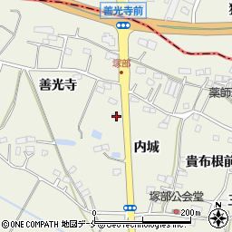 福島県相馬市塚部内城154周辺の地図