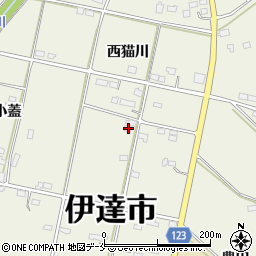福島県伊達市保原町西猫川53周辺の地図