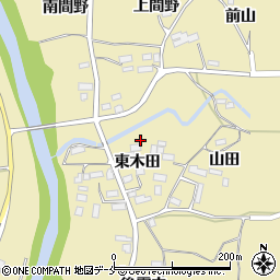 福島県伊達市梁川町大関東木田13周辺の地図