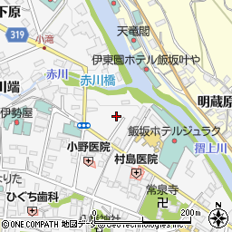 福島県福島市飯坂町釜場周辺の地図