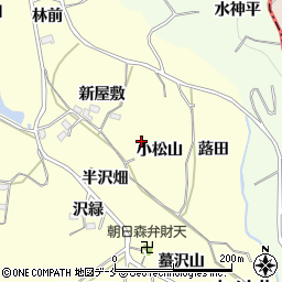 福島県福島市飯坂町湯野小松山周辺の地図