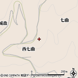 福島県伊達郡桑折町松原西七曲周辺の地図