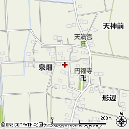 福島県伊達市保原町二井田泉畑周辺の地図