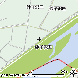 福島県伊達郡桑折町砂子沢五周辺の地図
