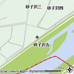 福島県桑折町（伊達郡）砂子沢（五）周辺の地図