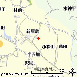福島県福島市飯坂町湯野（新屋敷）周辺の地図