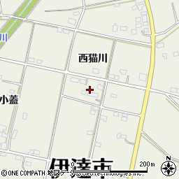 福島県伊達市保原町西猫川56周辺の地図